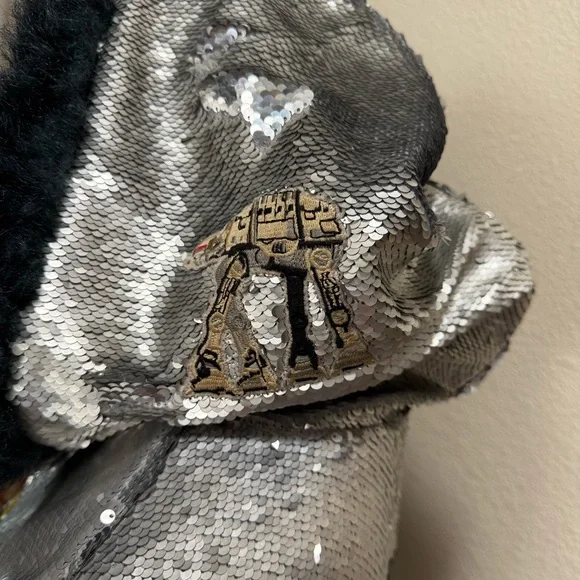 Star Wars - Stardust Love - Save The Lars - Silver Sequin Jacket w/Faux Fur Hood - Picture 9 of 17